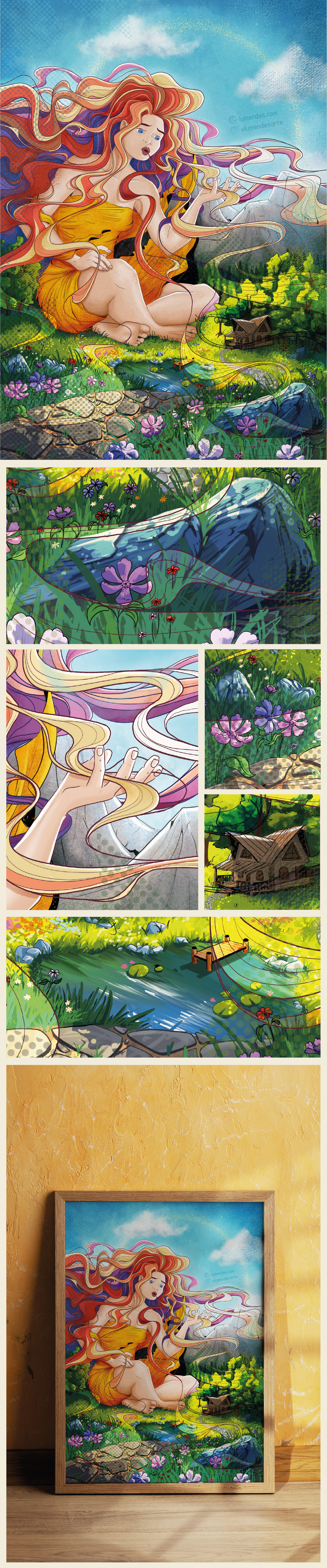 Natureza: Substantivo Feminino - Série de ilustrações